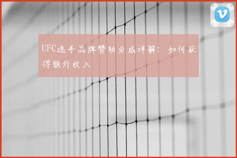 UFC选手品牌赞助分成详解：如何获得额外收入